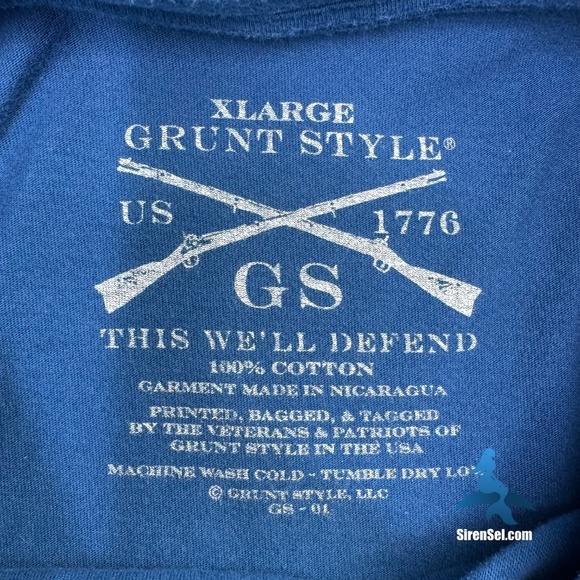 1123 Limited Edition Grunt Style Uncle Sam's Beach Resorts T-Shirt - XL - Blue - Picture 6 of 6
